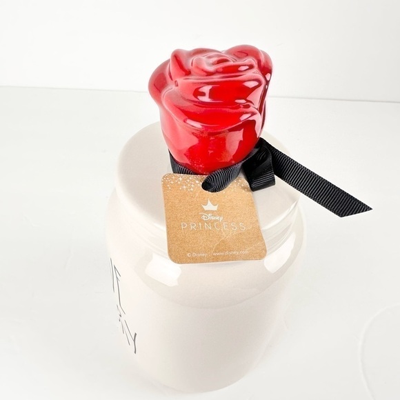 NWT Rae Dunn Disney LOVE STORY Beauty and the Beast Cookie Jar - Picture 2 of 3